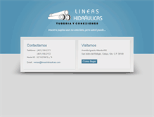 Tablet Screenshot of lineashidraulicas.com